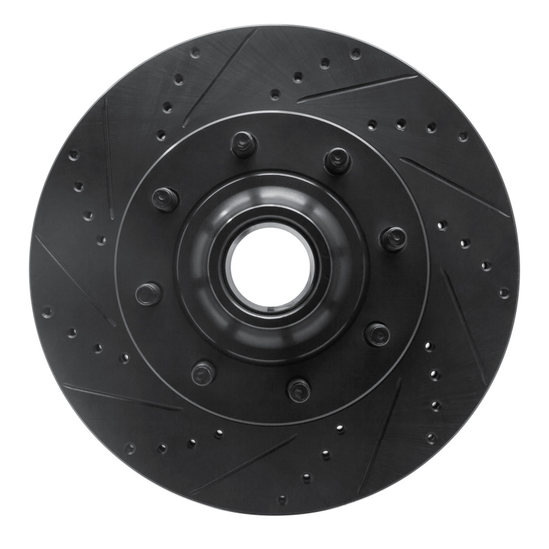 Ford E-350 Super Duty Brake Rotor (1) - Front Left - R1 Concepts - Drilled & Slotted - Black - `08-`25 Ford E-350 Super Duty Brake Rotor (1) - Front Left - R1 Concepts - Drilled & Slotted - Black - `08-`25